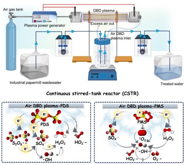  [DBD Plasma-Persulfate Continuous Process and Treatment Mechanism]