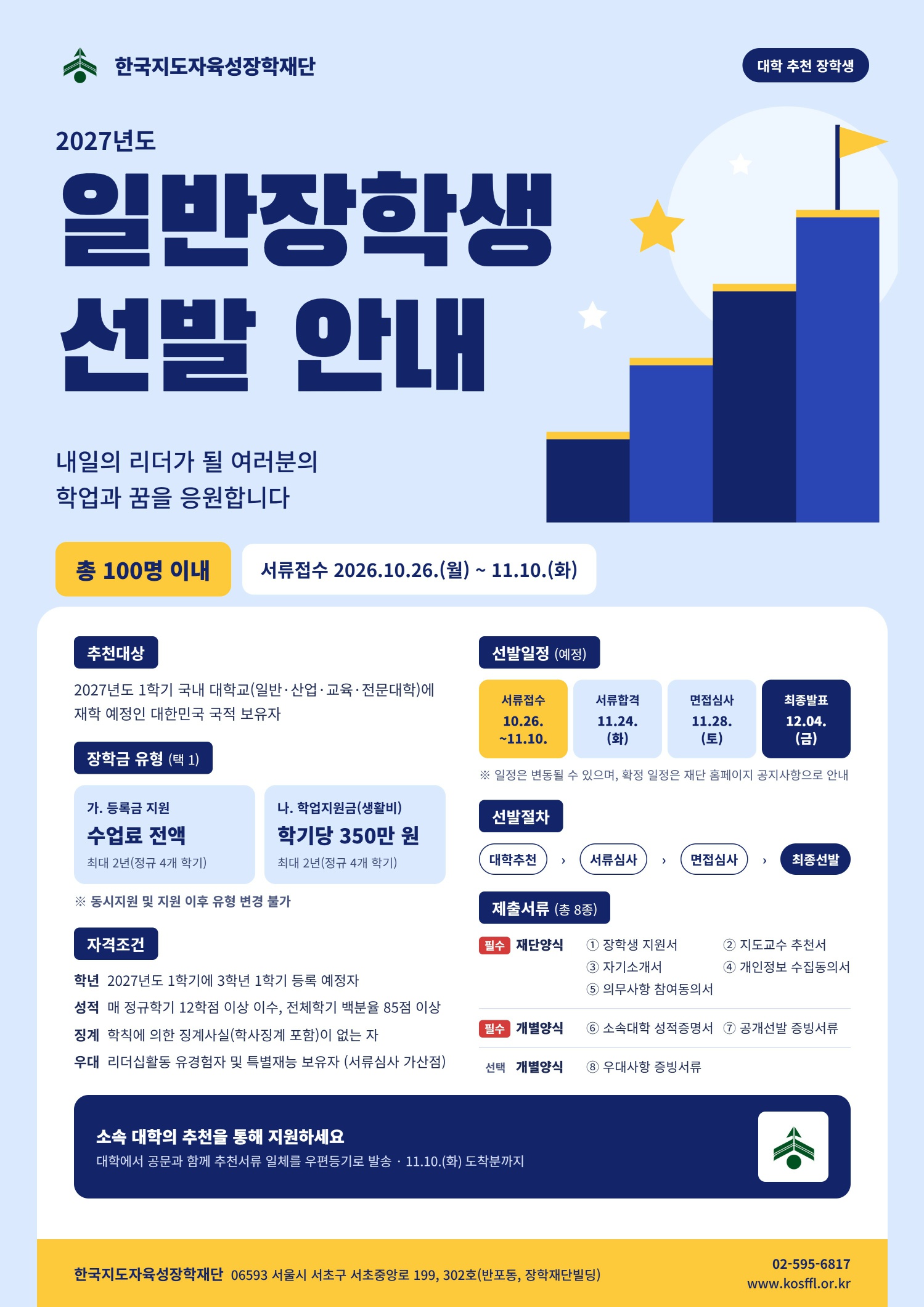 일반장학생 선발 포스터_1